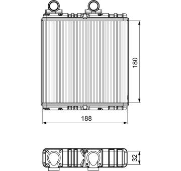 Výměník tepla, vnitřní vytápění VALEO 811554