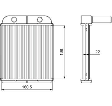 Výměník tepla, vnitřní vytápění VALEO 811559