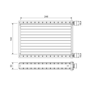 Výměník tepla, vnitřní vytápění VALEO 811571
