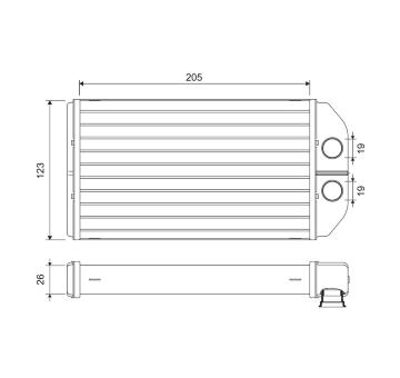 Výměník tepla, vnitřní vytápění VALEO 811581