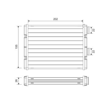 Výměník tepla, vnitřní vytápění VALEO 811592