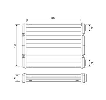 Výměník tepla, vnitřní vytápění VALEO 811636
