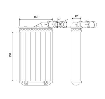 Výměník tepla, vnitřní vytápění VALEO 812005