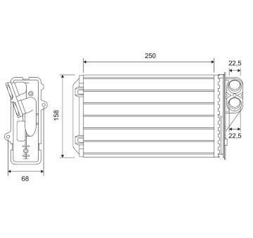 Výměník tepla, vnitřní vytápění VALEO 812181