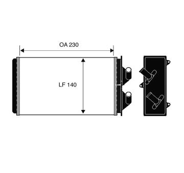Výměník tepla, vnitřní vytápění VALEO 812303