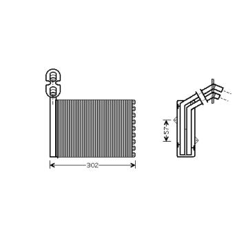 Výměník tepla, vnitřní vytápění VALEO 812324