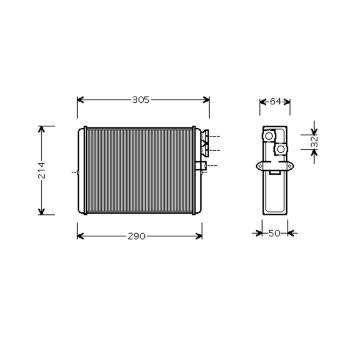 Výměník tepla, vnitřní vytápění VALEO 812328