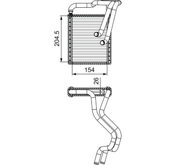 Výměník tepla, vnitřní vytápění VALEO 812430