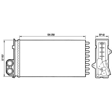 Výmenník tepla vnútorného kúrenia VALEO 883976