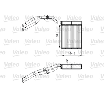 Výměník tepla, vnitřní vytápění VALEO 811515