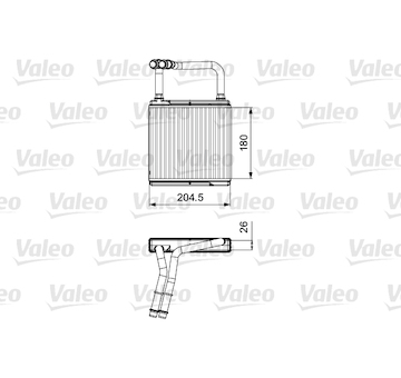 Výměník tepla, vnitřní vytápění VALEO 811526