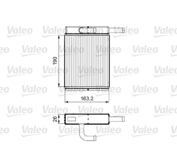 Výměník tepla, vnitřní vytápění VALEO 811558