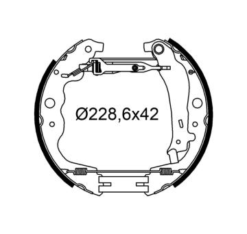 Sada brzdových čelistí VALEO 554911