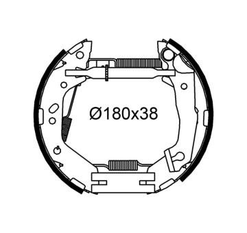 Sada brzdových čelistí VALEO 554954