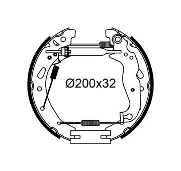 Sada brzdových čelistí VALEO 554957