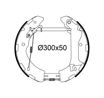 Sada brzdových čelistí VALEO 554964