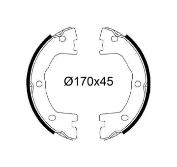 Sada brzdových čelistí, parkovací brzda VALEO 564244