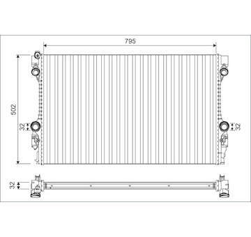 Chladič, chlazení motoru VALEO 701126