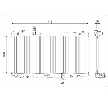 Chladič, chlazení motoru VALEO 701136