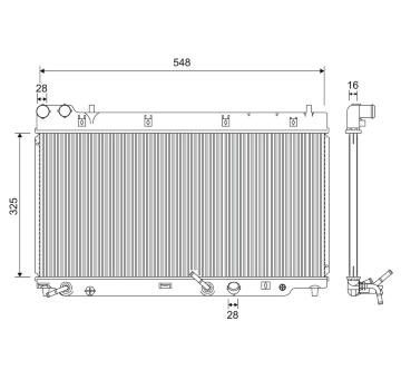 Chladič, chlazení motoru VALEO 701210