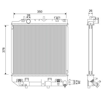 Chladič, chlazení motoru VALEO 701218