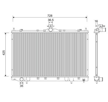 Chladič, chlazení motoru VALEO 701239