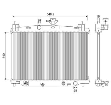 Chladič, chlazení motoru VALEO 701246