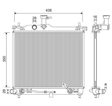 Chladič, chlazení motoru VALEO 701252