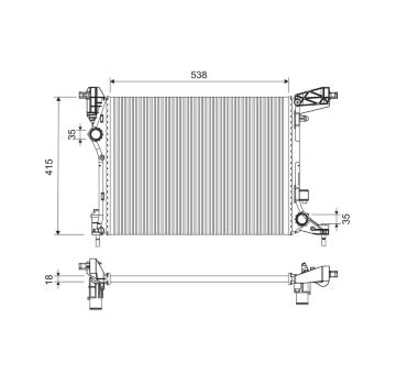 Chladič, chlazení motoru VALEO 701255