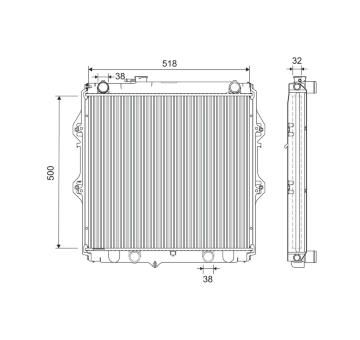 Chladič, chlazení motoru VALEO 701265