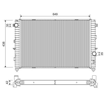 Chladič, chlazení motoru VALEO 701269