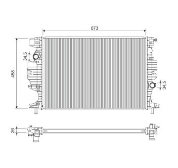 Chladič, chlazení motoru VALEO 701295