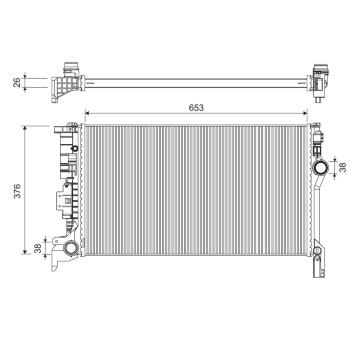 Chladič, chlazení motoru VALEO 701300