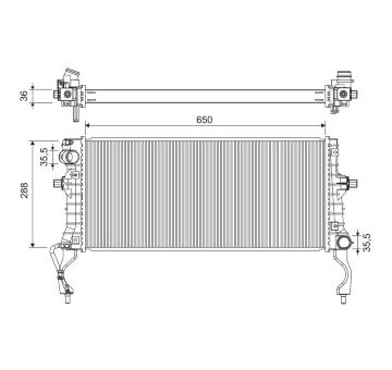 Chladič, chlazení motoru VALEO 701310