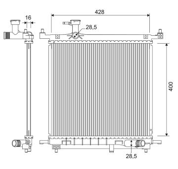 Chladič, chlazení motoru VALEO 701328