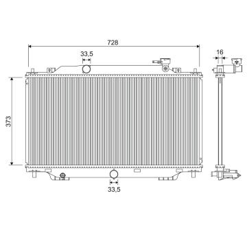 Chladič, chlazení motoru VALEO 701329