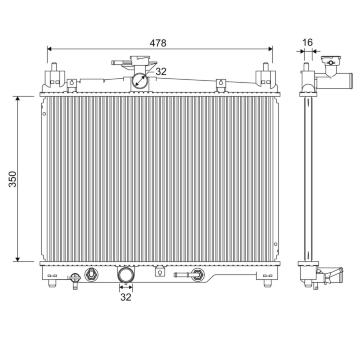 Chladič, chlazení motoru VALEO 701330