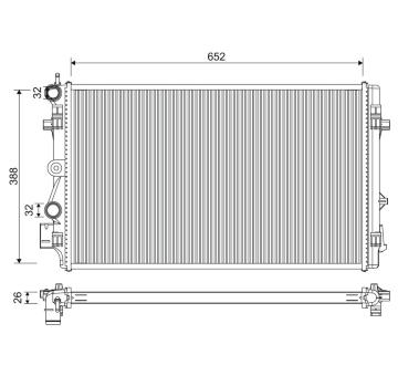 Chladič, chlazení motoru VALEO 701331