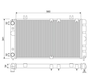 Chladič, chlazení motoru VALEO 701334