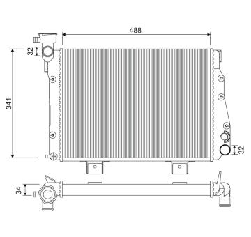 Chladič, chlazení motoru VALEO 701335
