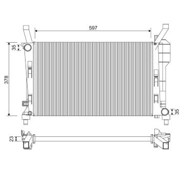 Chladič, chlazení motoru VALEO 701336