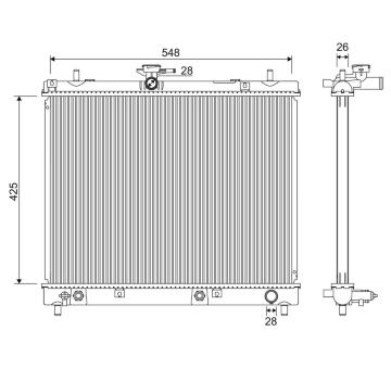 Chladič, chlazení motoru VALEO 701346