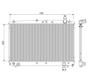 Chladič, chlazení motoru VALEO 701349
