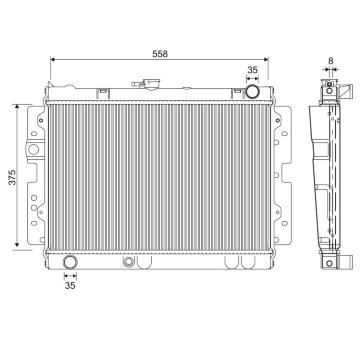 Chladič, chlazení motoru VALEO 701351