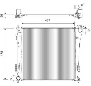 Chladič, chlazení motoru VALEO 701360
