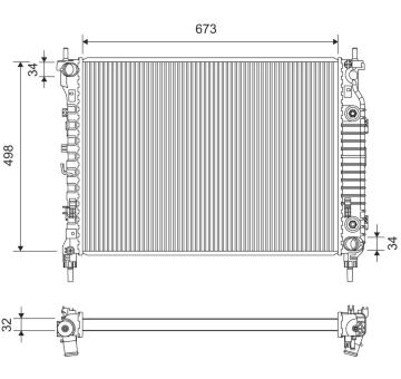 Chladič, chlazení motoru VALEO 701361
