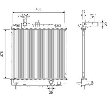 Chladič, chlazení motoru VALEO 701367