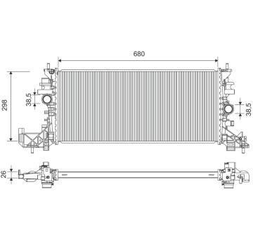 Chladič, chlazení motoru VALEO 701376