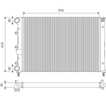 Chladič, chlazení motoru VALEO 701380
