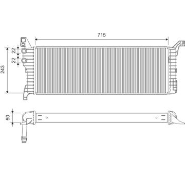 Chladič, chlazení motoru VALEO 701381